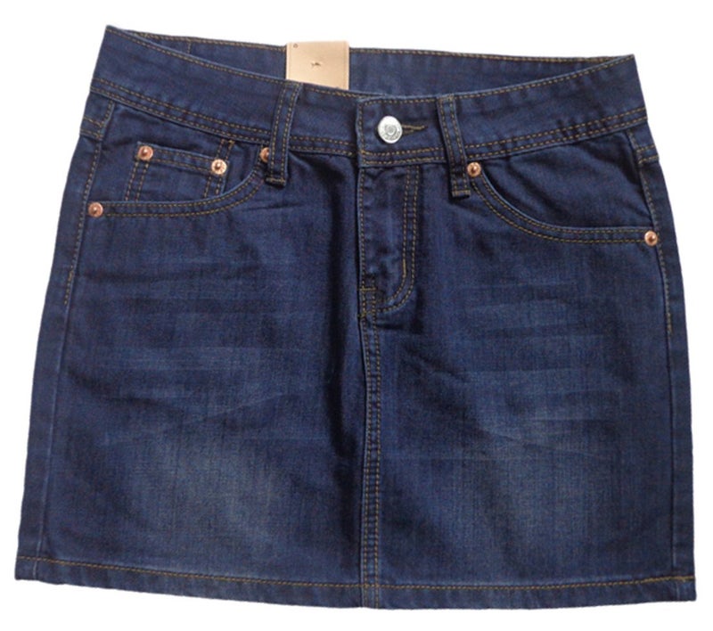 chouyatou Women's Casual Short Denim Skirt (X-Large, Lblue) - Image 2